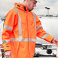 Syzmik Mens Hi Vis X Back Heavy Duty Waterproof Jacket (ZJ620)