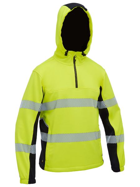 Bisley Flx & Move  Hi Vis Taped Liquid Repellent Fleece Hoodie (BK6571T)