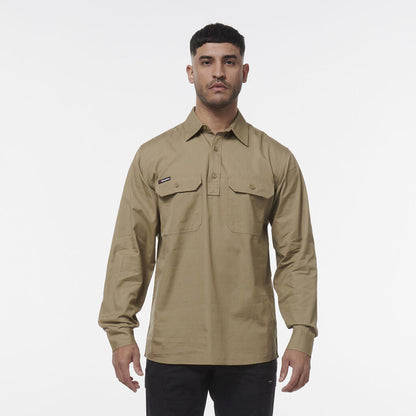 King Gee Workcool Vented Closed Front Shirt Long Sleeve (K14033)