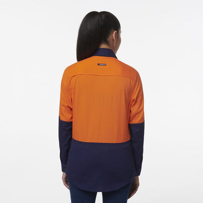 King Gee Women's Workcool Vented Closed Front Spliced Shirt (K44211)