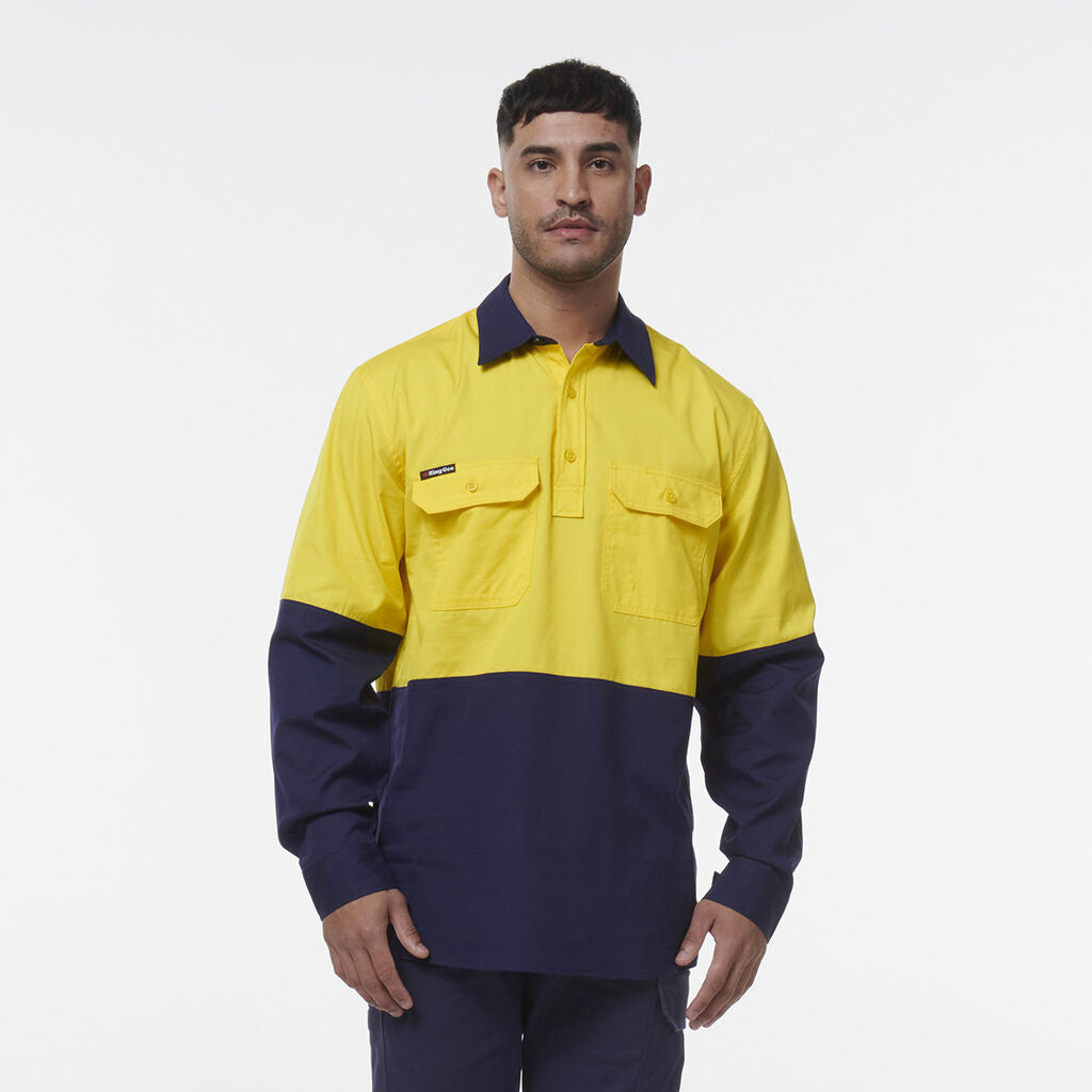 King Gee Workcool  Vented Cclosed Front Spliced Shirt (K54011)