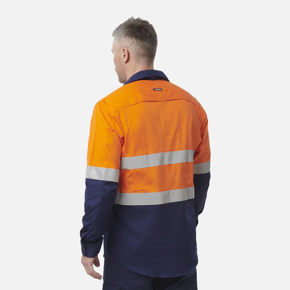 King Gee Workcool 2 Hi-Vis Reflective Closed Front Work Shirt (K54886)
