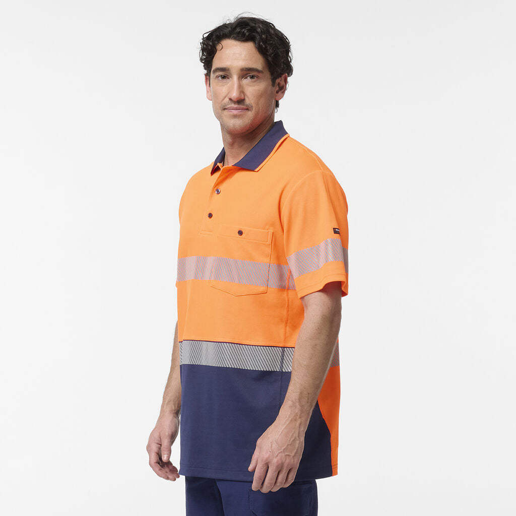 King Gee Originals Hi-Vis Spliced Taped Cotton Back Polo (K54928)