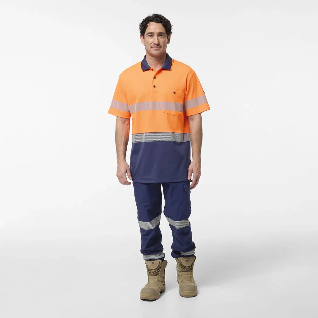 King Gee Originals Hi-Vis Spliced Taped Cotton Back Polo (K54928)