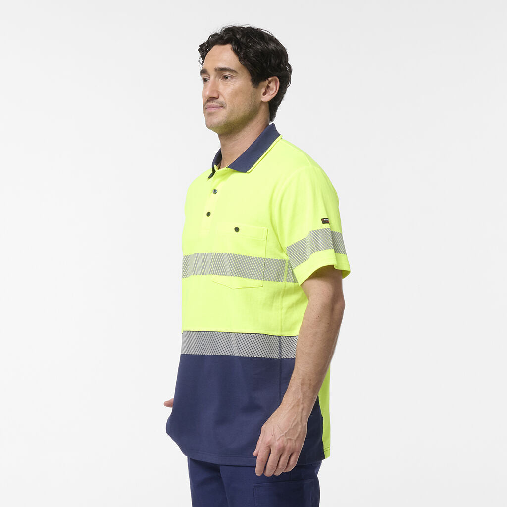 King Gee Originals Hi-Vis Spliced Taped Cotton Back Polo (K54928)
