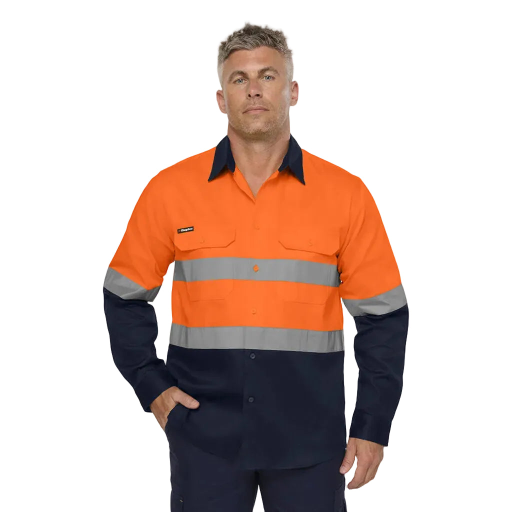 King Gee Originals Reflective Spliced Drill Shirt (K54936)