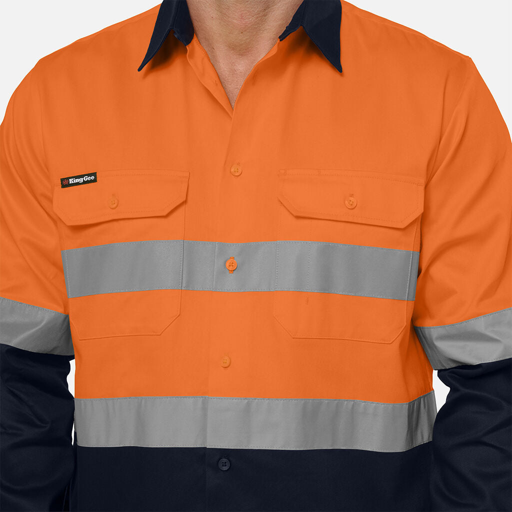 King Gee Originals Reflective Spliced Drill Shirt (K54936)