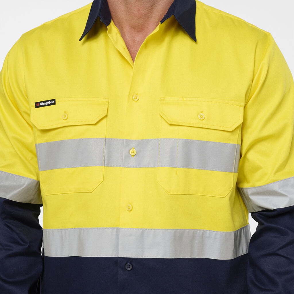 King Gee Originals Reflective Spliced Drill Shirt (K54936)