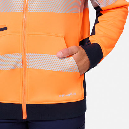 King Gee Originals Hi-Vis Spliced Full Zip Hoodie (K55018)