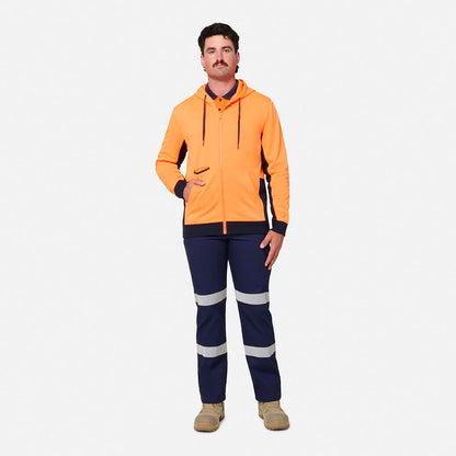 King Gee Original Hi Vis Full Zip Fleece Hoodie (K55019)