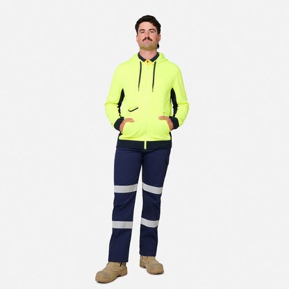King Gee Original Hi Vis Full Zip Fleece Hoodie (K55019)