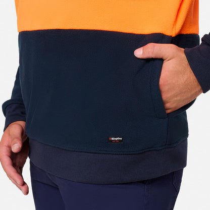 King Gee Originals Hi-Vis 1/4 Zip Polar Fleece Pullover (K55021)
