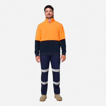 King Gee Originals Hi-Vis 1/4 Zip Polar Fleece Pullover (K55021)
