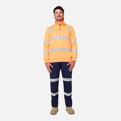 King Gee Originals Hi Vis Vic Rail 1/4 Taped Pullover (K55022)