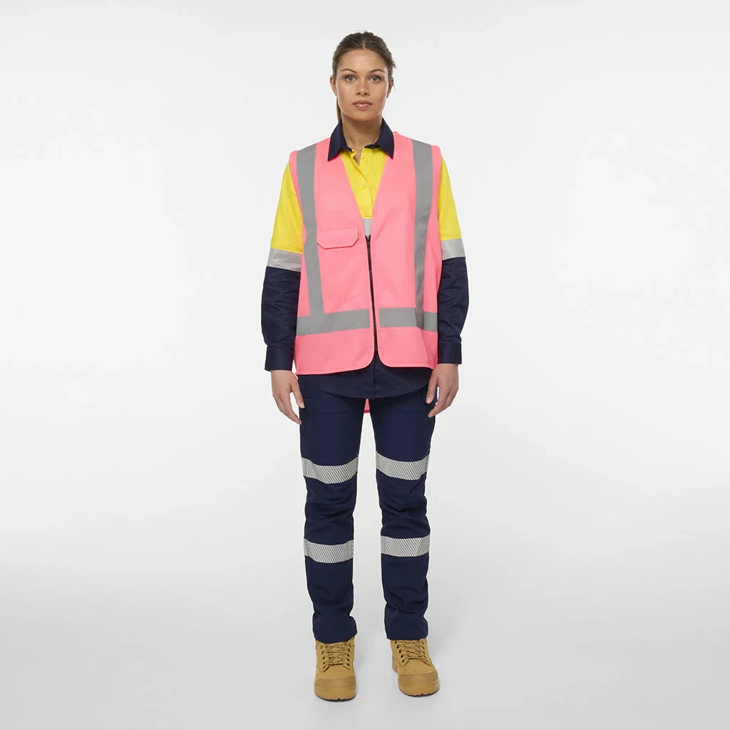King Gee Originals Hi-Vis Safety X Back Vest (K57003)