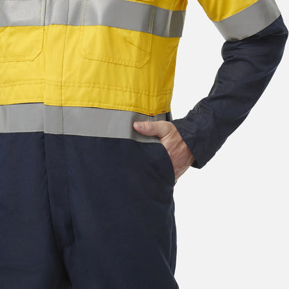 King Gee ShieldTec FR Hi Vis Two Tone Coverall With FR Tape PPE2 (Y00055)