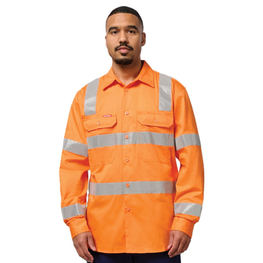 Hard Yakka Biomotion Hi-vis Taped Cotton Shirt (Y04265)