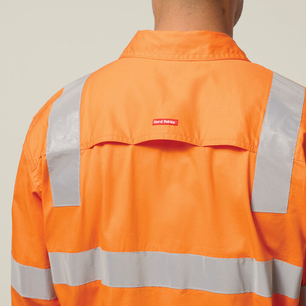 Hard Yakka Biomotion Hi-vis Taped Cotton Shirt (Y04265)