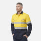 King Gee ShieldTec Fr Hi Vis 2 Tone Open Front Taped Shirt PPE2 (Y04350)