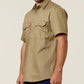 Hard Yakka Short Sleeve Closed Front Cotton Drill Work Shirt (Y07540)
