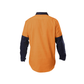 Hard Yakka Hi visibility Two Tone Cotton Drill Closed Front Shirt With Gusset Long Sleeve (Y07984)