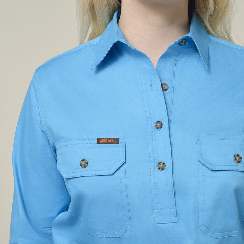 Hard Yakka Women'S Heritage Closed Front Drill Shirt (Y08399)