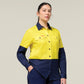 Hard Yakka Women's Long Sleeve Hi Vis 2 Tone Vented Shirt (Y08423)