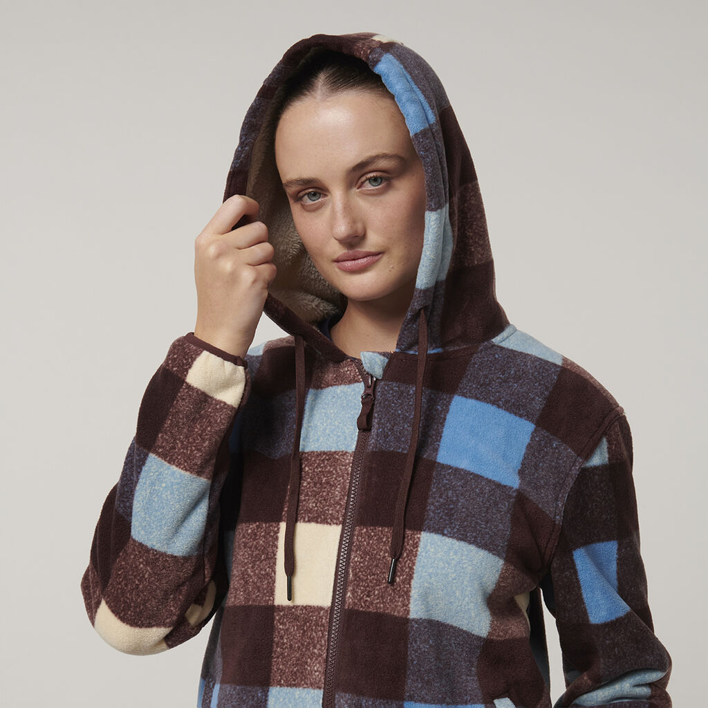 Hard Yakka Womens Check Zoodie - (Y08522)