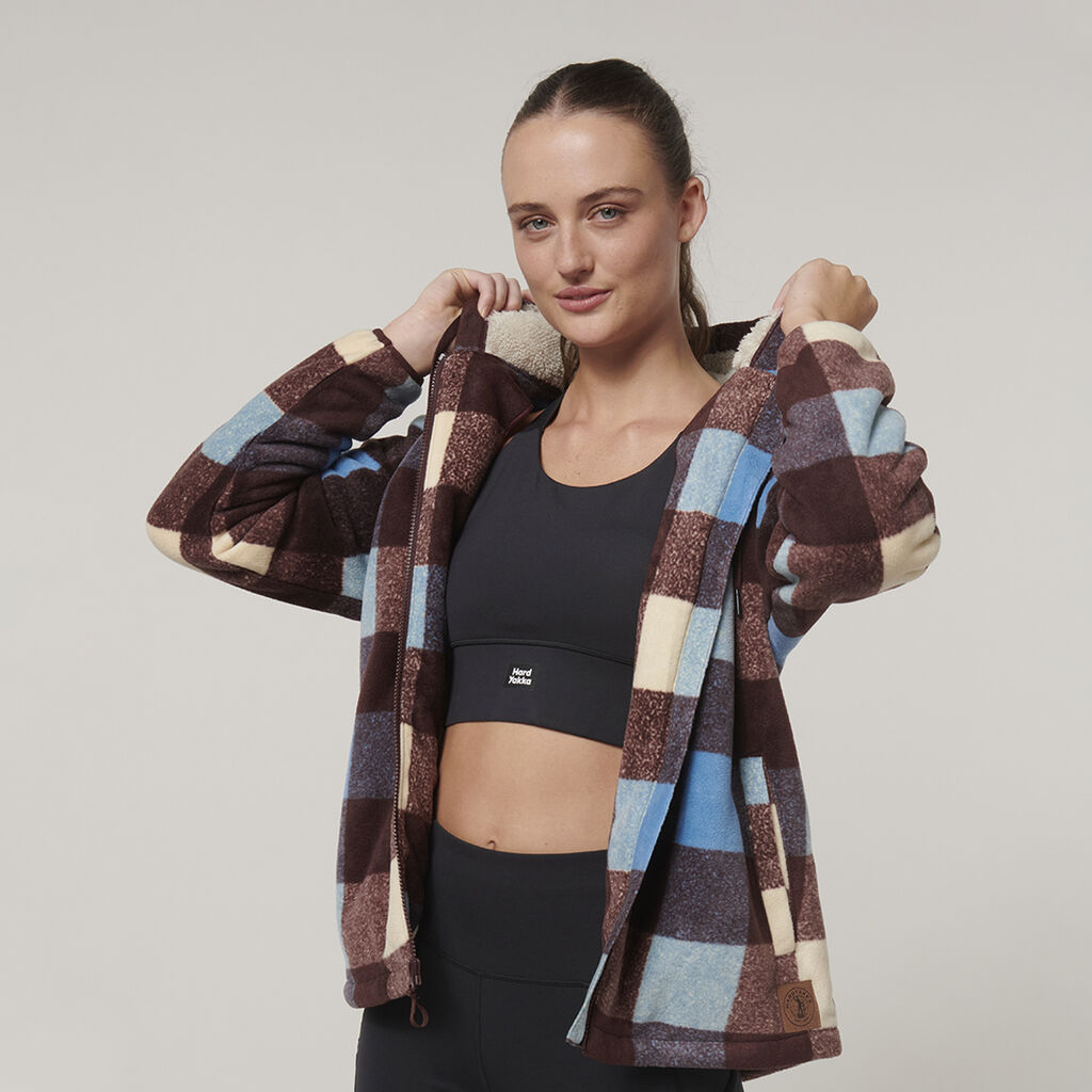 Hard Yakka Womens Check Zoodie - (Y08522)