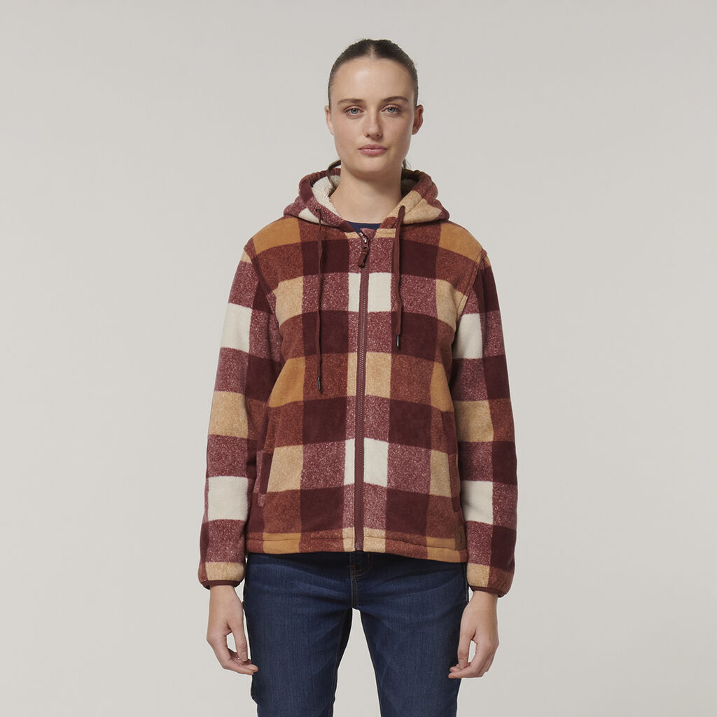 Hard Yakka Womens Check Zoodie - (Y08522)