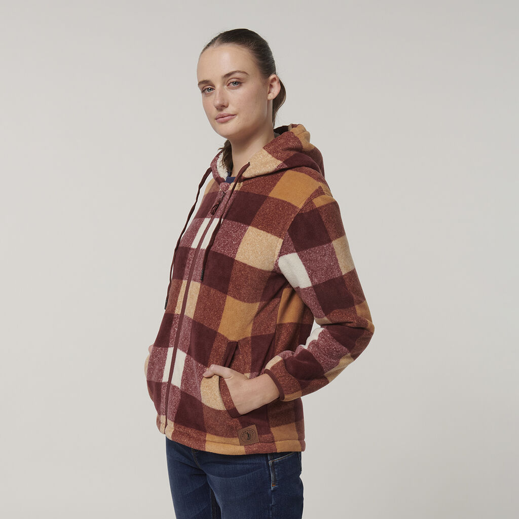 Hard Yakka Womens Check Zoodie - (Y08522)