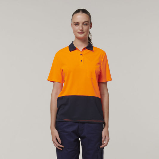 Hard Yakka Womn's Short Sleeve Hi Vis Polo (Y08601)