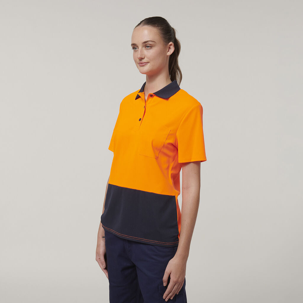 Hard Yakka Womn's Short Sleeve Hi Vis Polo (Y08601)