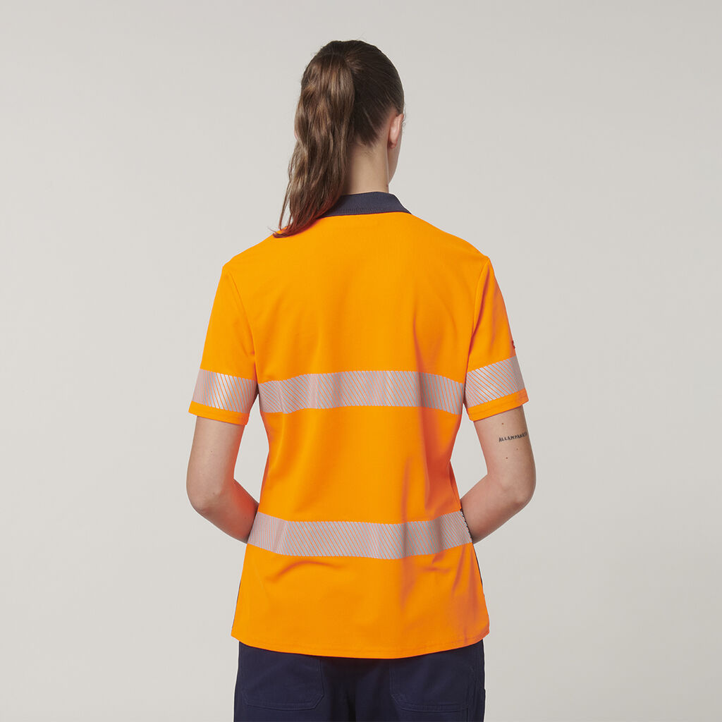 Hard Yakka Womn's Short Sleeve Hi Vis Taped Polo (Y08602)