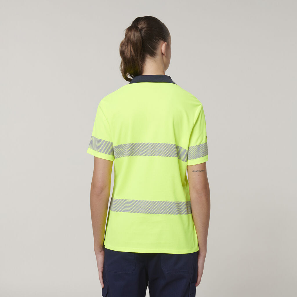 Hard Yakka Womn's Short Sleeve Hi Vis Taped Polo (Y08602)