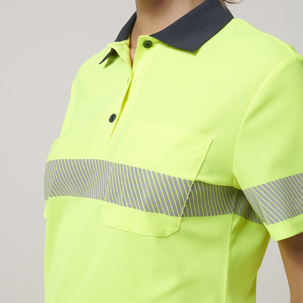 Hard Yakka Womn's Short Sleeve Hi Vis Taped Polo (Y08602)