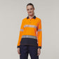 Hard Yakka Women's Long Sleeve Hi Vis Taped Polo (Y08604)