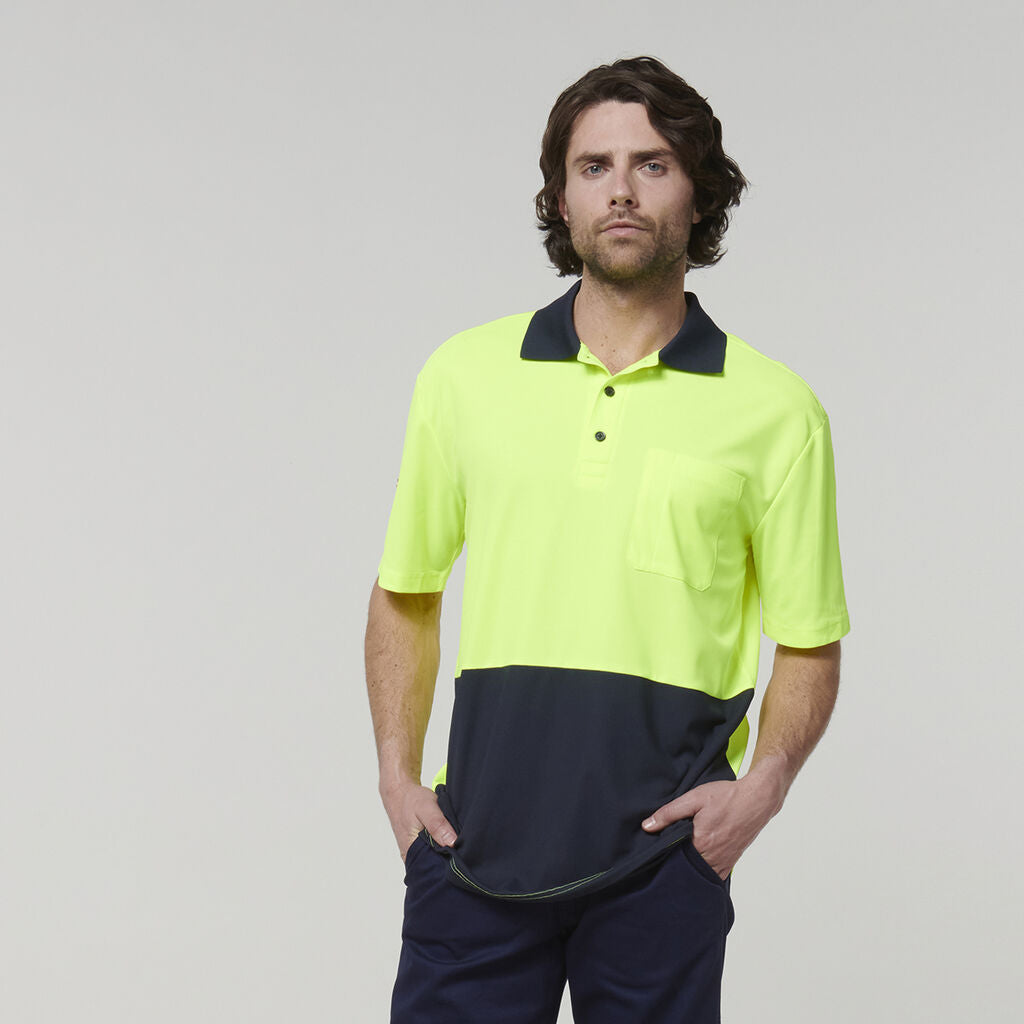 Hard Yakka Men's Short Sleeve Hi Vis Polo (Y19616)