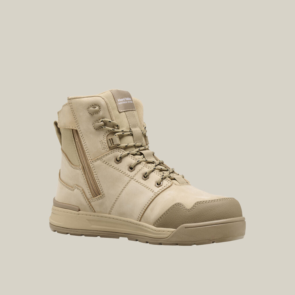 Hard Yakka Evolution Lace Up & Side Zip 6 Inch Steel Toe Safety Boot (Y60139)