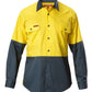 Hard Yakka Koolgear Hi visibility Two Tone Cotton Twill Ventilated Shirt Long Sleeve (Y07558)