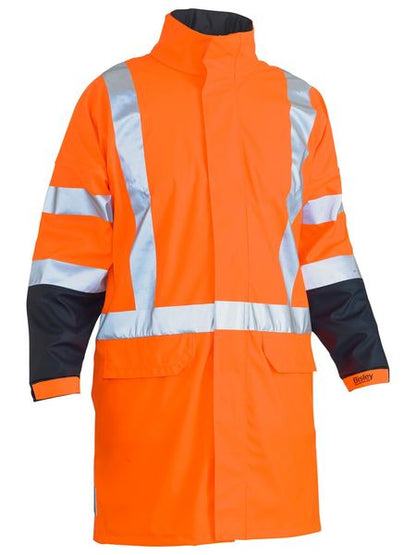 Bisley TTMC-W 3M X Taped Two Tone Hi Vis  Stretch PU Rain Coat-(BJ6955XT)