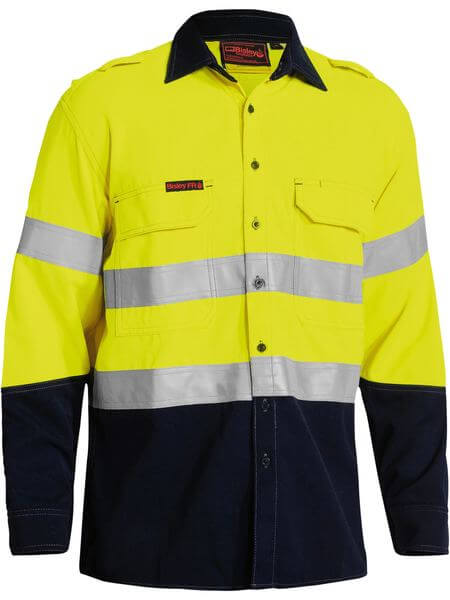 Bisley Tencate TecasafeÂ® Plus 700 Taped Hi Vis Fr Vented Shirt-(BS8082T)