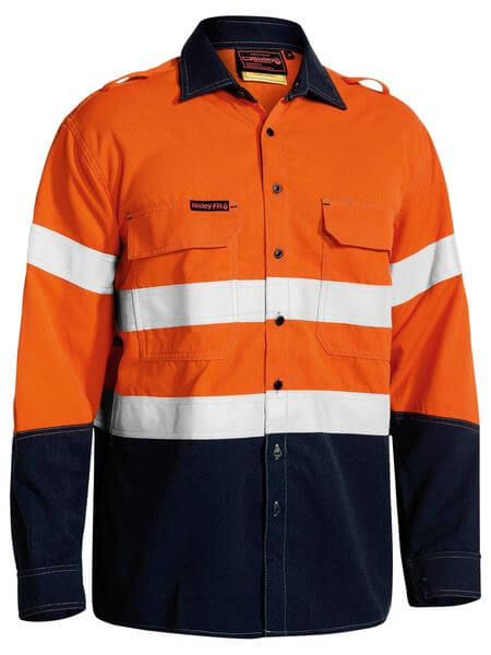 Bisley Tencate TecasafeÂ® Plus 700 Taped Hi Vis Fr Vented Shirt-(BS8082T)