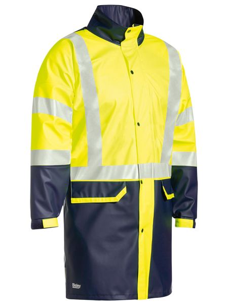 Bisley Taped Two Tone Hi-Vis Stretch PU Rain Coat (BJ6935HT)