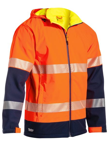 Bisley Taped Two Tone Ripstop softshell Jacket-(BJ6934T)