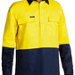 Bisley Hi Vis Closed Front Drill Shirt- Long Sleeve-(BSC6267)
