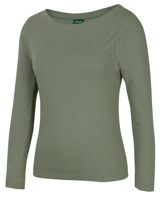 JB's C of C Ladies L/S Boat Neck Tee (1BTL)