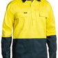 Bisley Hi Vis Closed Front Drill Shirt- Long Sleeve-(BSC6267)