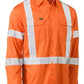 Bisley Taped X Back Cool Lightweight HI VIS Drill Shirt (BS6166XT)