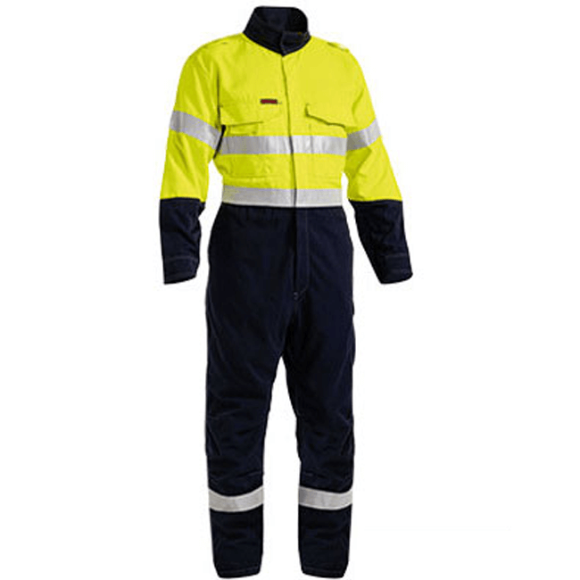 Bisley Tencate TecasafeÂ® Plus Taped 2 Tone Hi Vis Engineered FR Vented Coverall-(BC8086T)